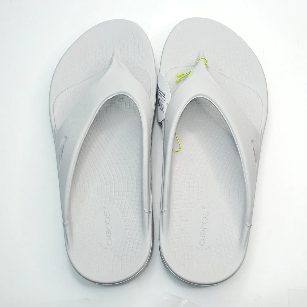 OOFOS OOriginal Sandal Men 11 Women 13 Moonstone Grey Recovery Flip Flop